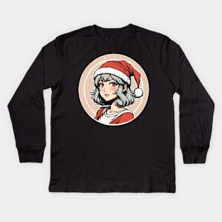 Your Silver Haired waifu is wearing a red hat Kids Long Sleeve T-Shirt